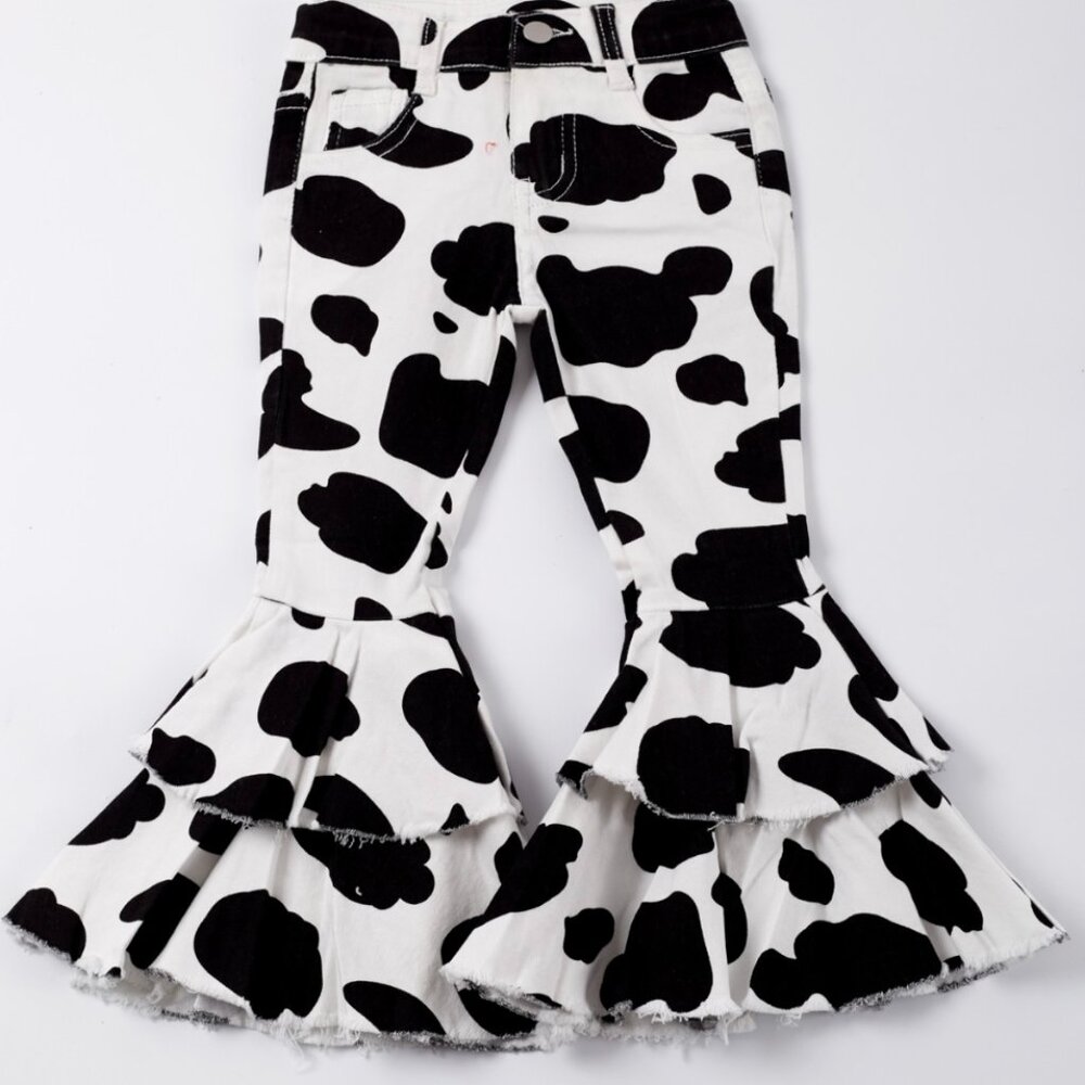 Cow Print Kids Pants